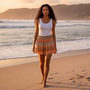 Daily Practice Anthropologie Modal Stretch Smock Elastic Waist Pull On Shorts XL